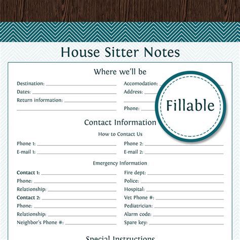 House Sitting Template 4