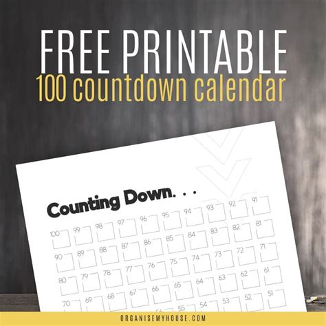 How to Create a Printable Calendar Countdown