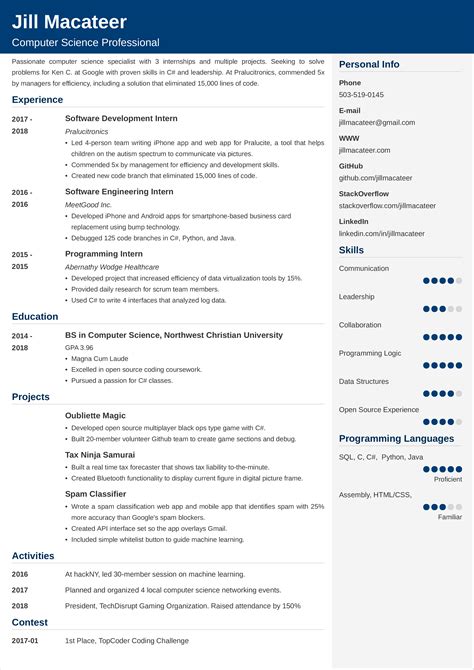 How to Create a Stunning Computer Science Resume