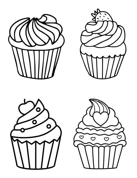 How to use cupcake coloring page printables