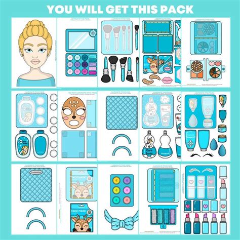 How to Use Paper Doll Makeup Printables