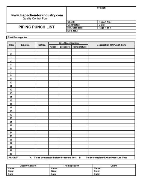 how to use punch list templates