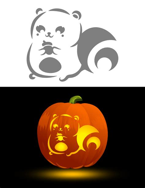 how to use squirrel pumpkin stencils