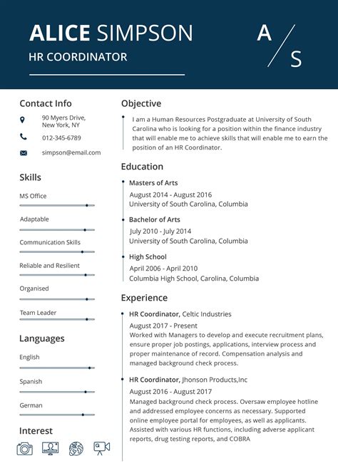 HR Resume Template