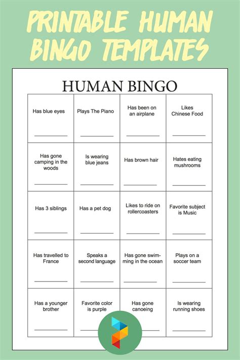 Rules of the Human Bingo game