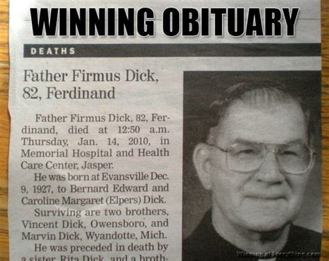 Humorous Obituary