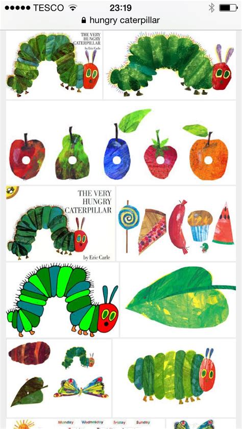 Hungry Caterpillar food printables and nutrition education