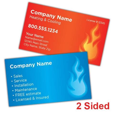 HVAC business card templates design