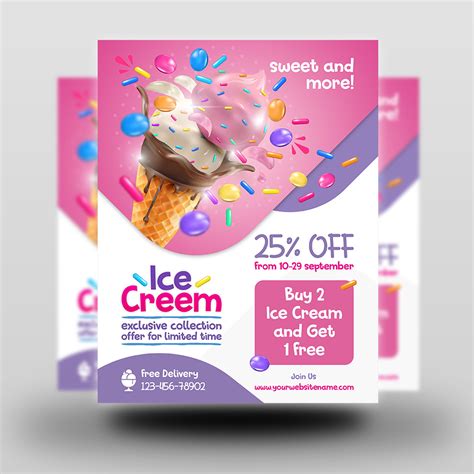 Ice Cream Flyer Template Designs