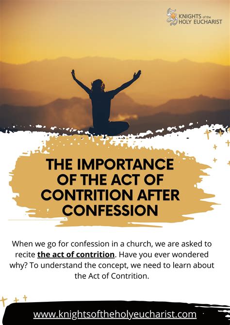 Description of Importance of Contrition