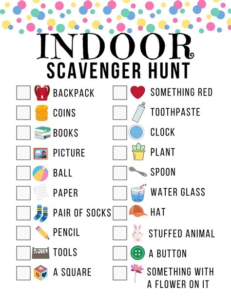 Indoor Scavenger Hunt