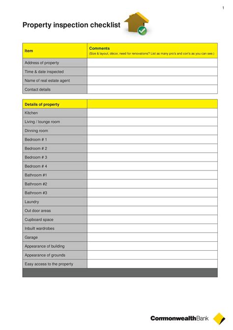 Description of Inspection Checklist Example