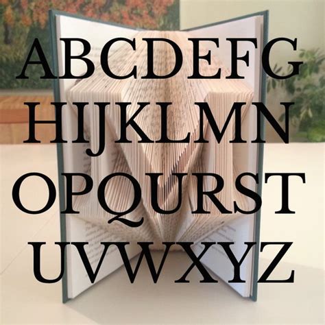 Inspiration for Book Folding Alphabet Patterns