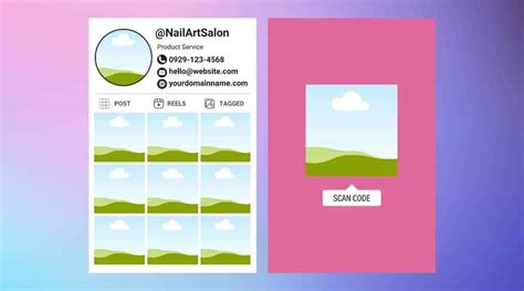 Instagram Business Card Template Customization