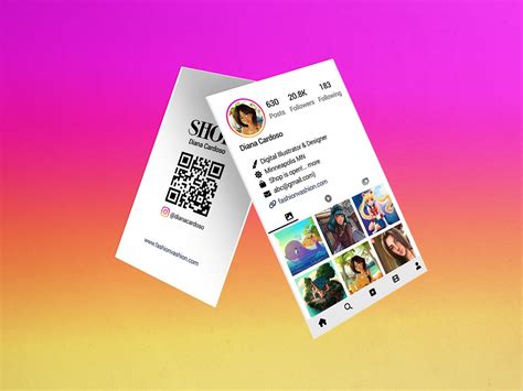 Instagram Business Card Template Design