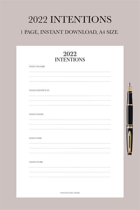 Intention-Setting Template