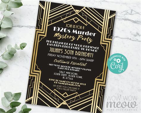 Interactive Mystery Party Invitation