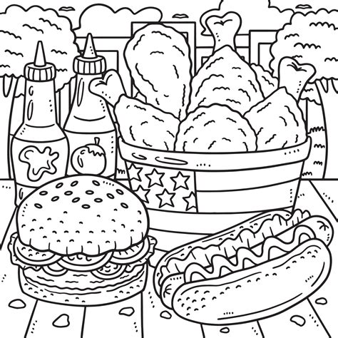 International cuisine coloring pages