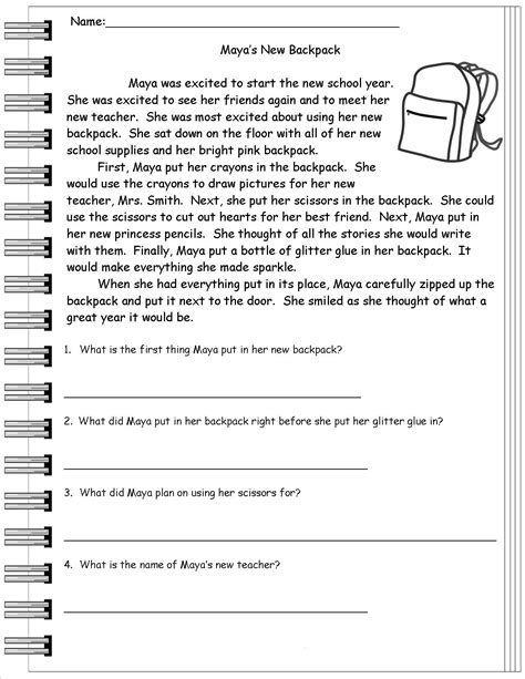 Introduction to free reading worksheets