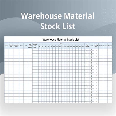 Inventory management with tally sheet