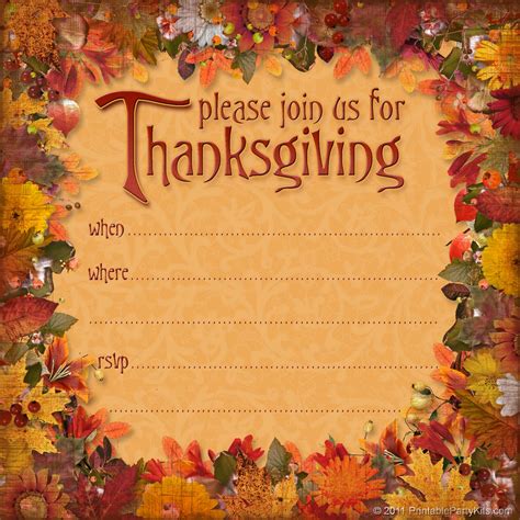 Turkey clipart on invitations