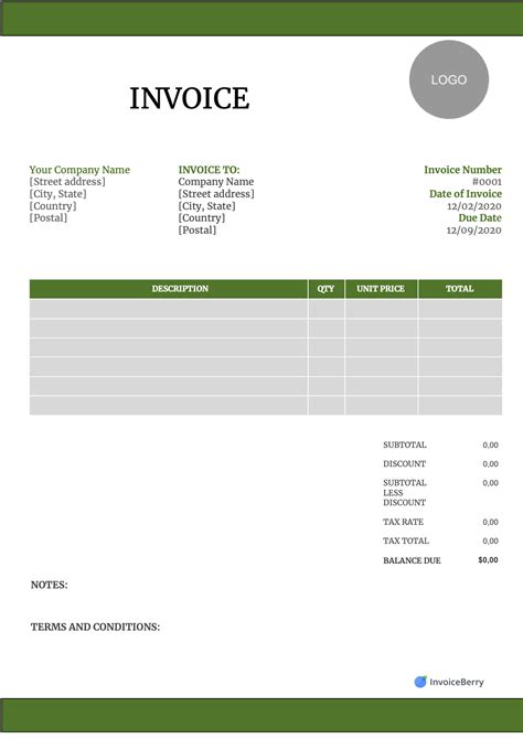 Invoice Templates Google Docs