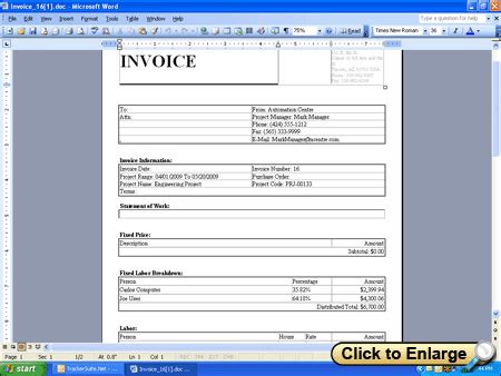 Invoicing with Outlook