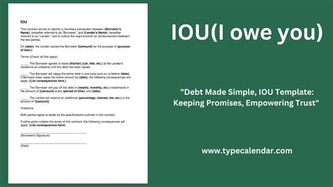 IOU Template Type