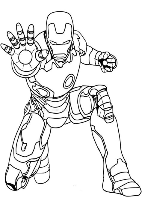 Iron Man Colouring Pages