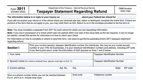 Tips for completing IRS Form 3911