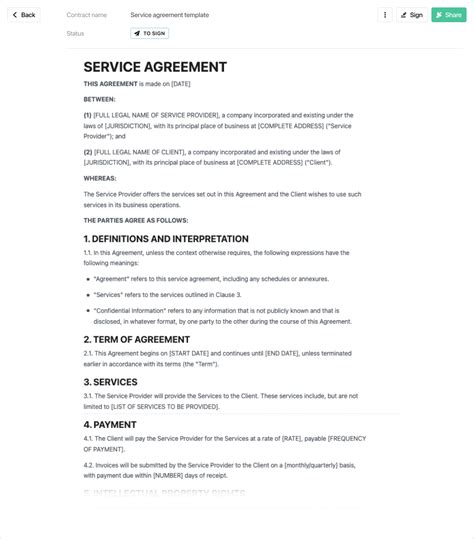 IT Service Contract Template