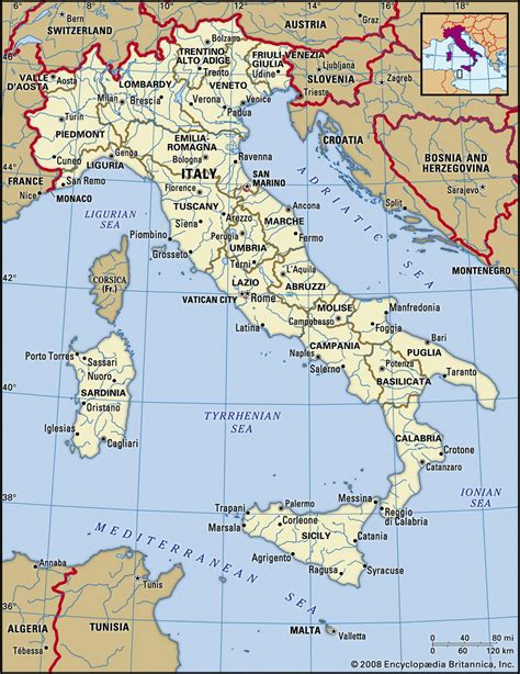 Italy Cities Map