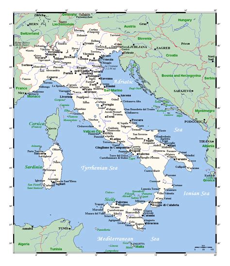 Italy Cities Map