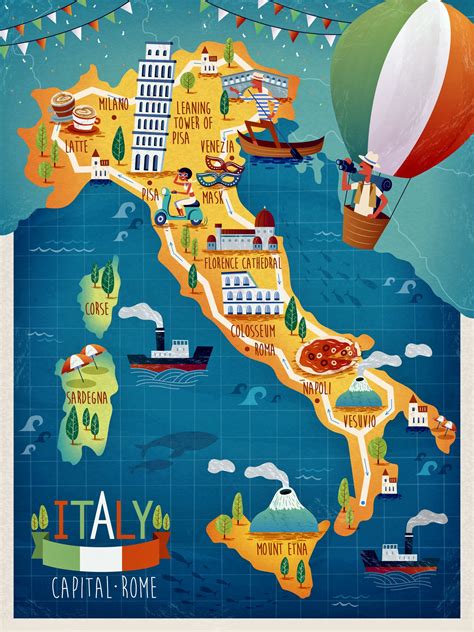 Italy Landmarks Map