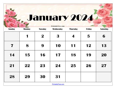 January Calendar Design