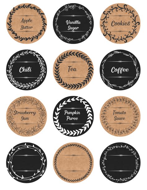 Labels for Jars and Containers