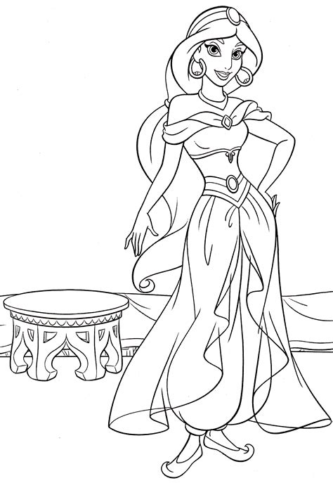 Jasmine coloring pages for kids