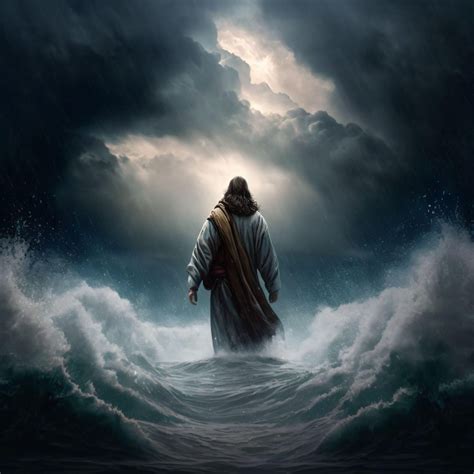 Jesus walks on water