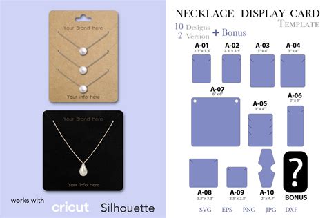 Jewelry display card template customization