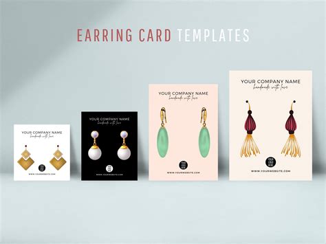 Jewelry display card template example 10