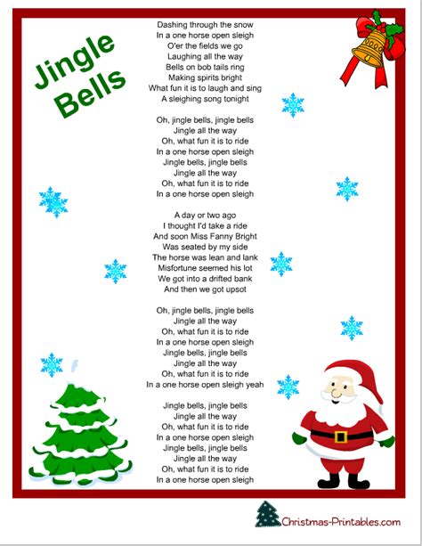 Jingle Bells Printables for Christmas