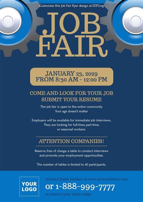 Job Fair Flyer Template Design Example