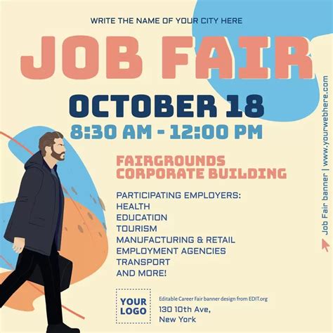 Job Fair Flyer Template Design Example 1