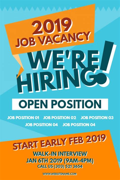 Job opening poster example