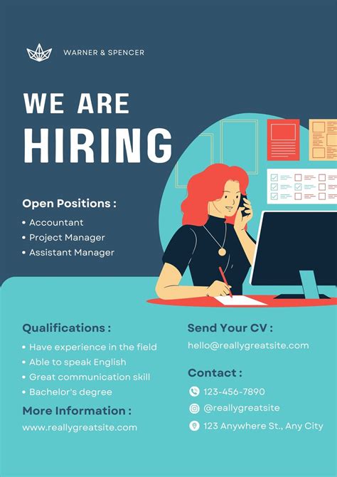 Job vacancy poster example