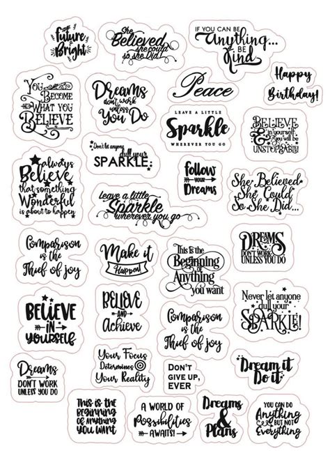 Journal Quote Stickers