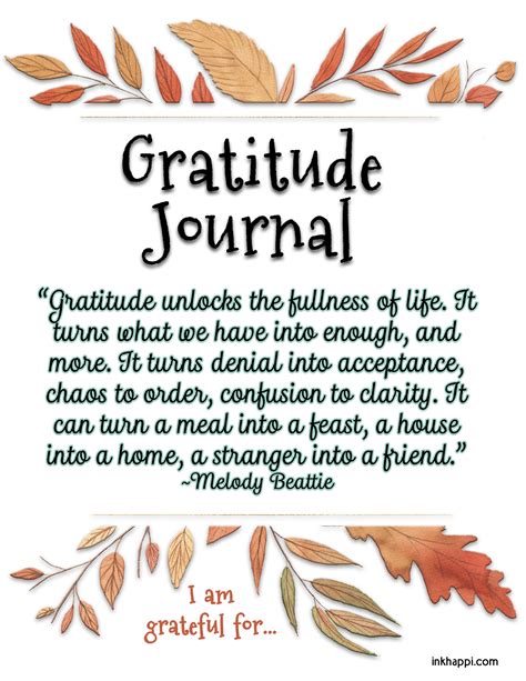 Journal Quote Stickers Gratitude