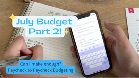 July Budget Template