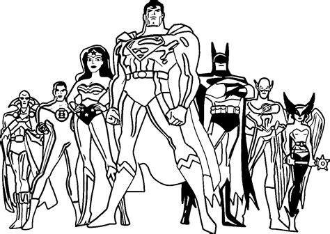 Justice League coloring page