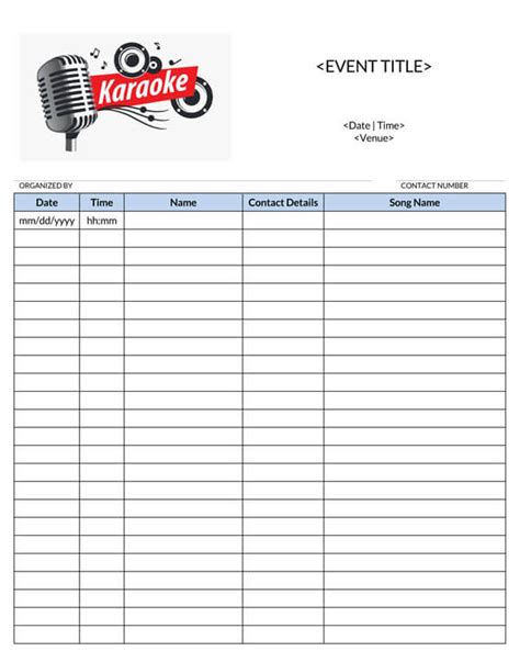 Karaoke Sign Ups